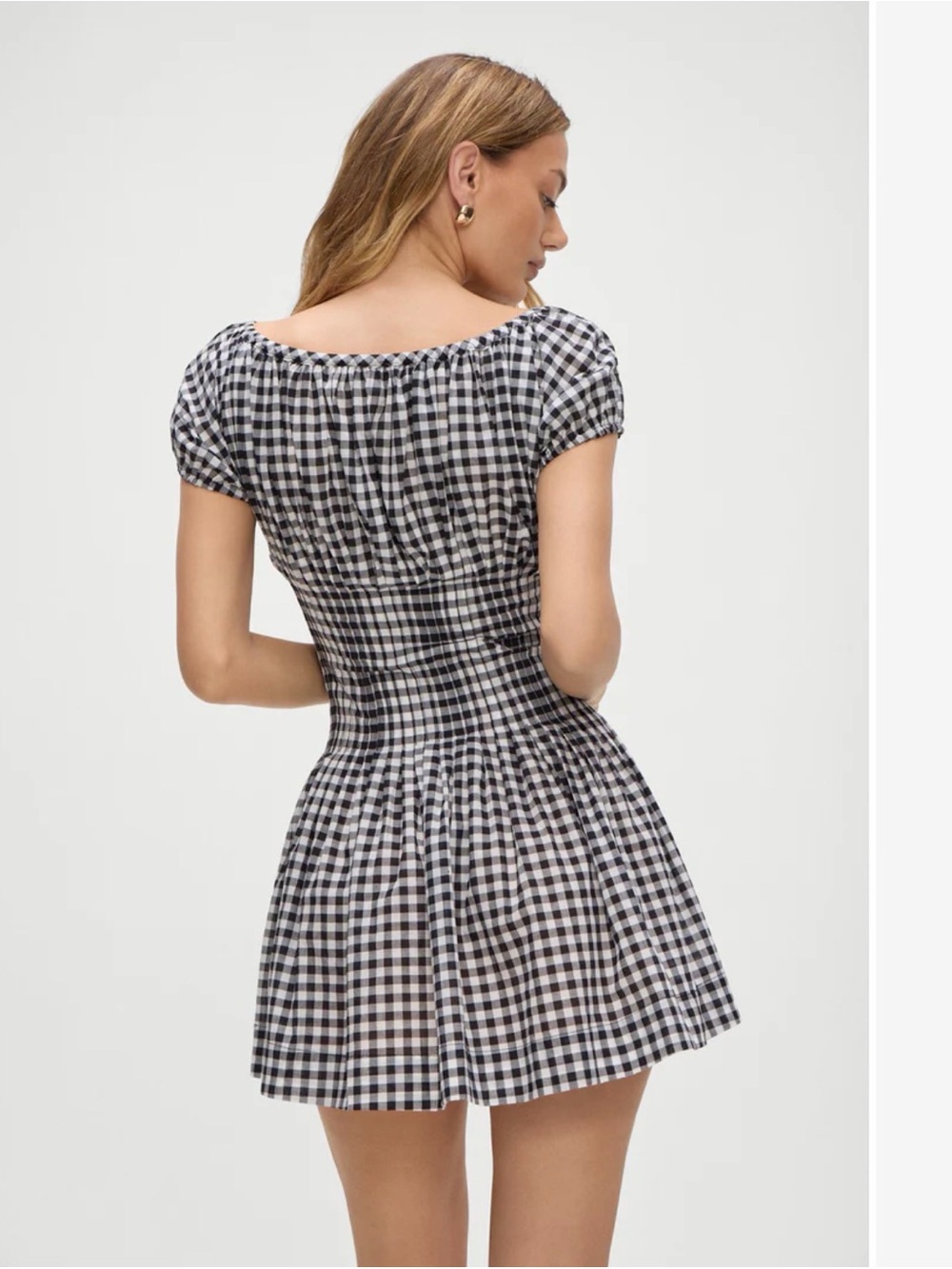NWT Frankie's Bikinis Sadie Gingham Mini Dress - Picture 2 of 6